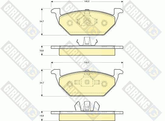 GIRLING 6113575: Bremseklodser