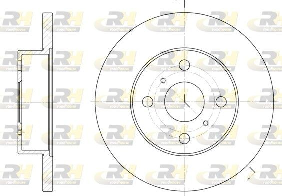 ROADHOUSE 6114.00: Disque de frein Essieu avant, Ø: 243mm, plein, Ø: 243mm