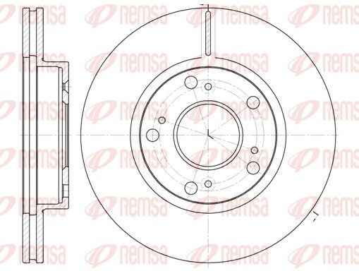 REMSA 61263.10: Bremsscheibe Vorderachse, Ø: 262mm, Belüftet, Ø: 262mm
