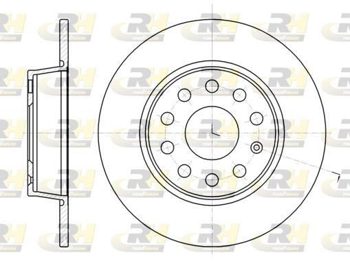 ROADHOUSE 61340.00: Bremžu diski Aizmugurējais tilts, Ø: 271,8mm, pilnīgi, Ø: 272mm