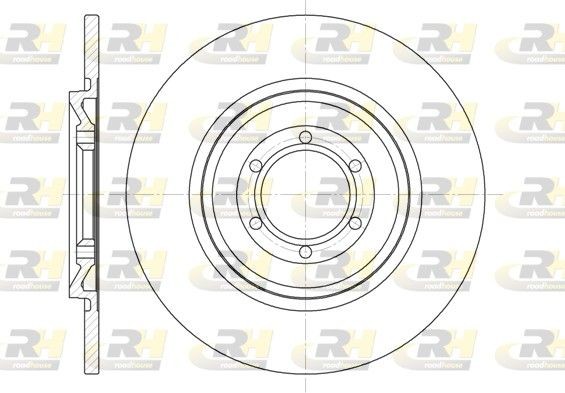 ROADHOUSE 6140.00: Jarrulevy Taka-akseli, Ø: 250mm, täysi, Ø: 250mm