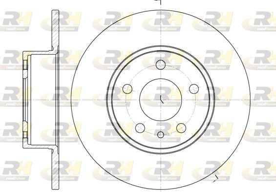 ROADHOUSE 6149.00: Bremsscheibe Hinterachse, Ø: 251mm, voll, Ø: 251mm