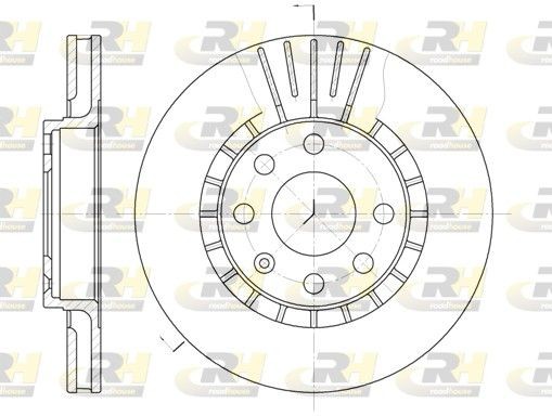 ROADHOUSE 6178.10: Bremsscheibe Vorderachse, Ø: 256mm, Belüftet, Ø: 256mm