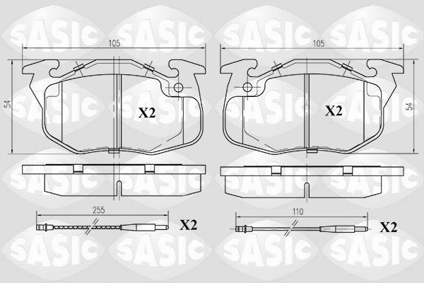 SASIC 6210013: Fékbetét készlet, tárcsafék elsőtengely