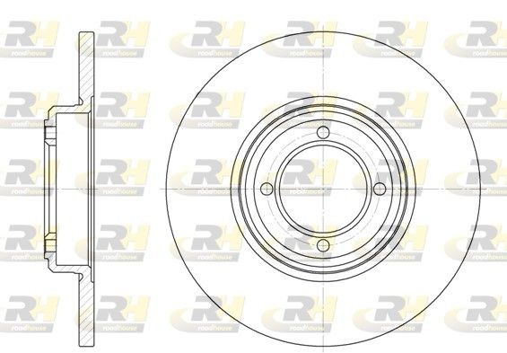 ROADHOUSE 6261.00: Bremsscheibe Vorderachse, Ø: 273mm, voll, Ø: 273mm