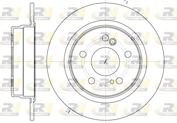 ROADHOUSE 6270.00: Bromsskiva Bakaxel, Ø: 278mm, full, Ø: 278mm