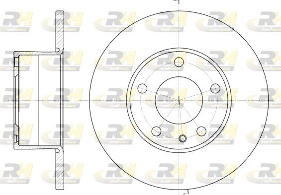 ROADHOUSE 6288.00: Bremsscheibe Vorderachse, Ø: 280mm, voll, Ø: 280mm