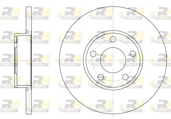ROADHOUSE 6327.00: Tarcza hamulcowa Oś przednia, Ø: 288[mm], pełny, Ø: 288[mm]