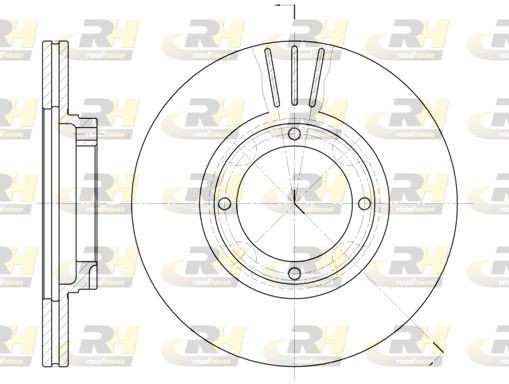 ROADHOUSE 6374.10: Disco de freno Eje delantero, Ø: 242mm, ventilado, Ø: 242mm