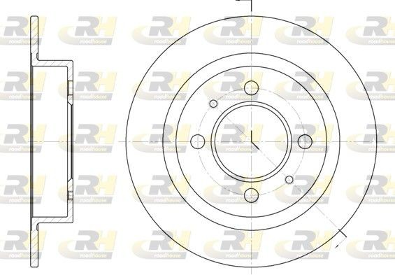 ROADHOUSE 6424.00: Bremseskive foraksel, Ø: 234mm, fuldstændigt, Ø: 234mm
