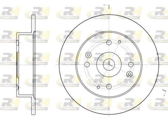 ROADHOUSE 6448.00: Bremžu diski Aizmugurējais tilts, Ø: 260mm, pilnīgi, Ø: 260mm
