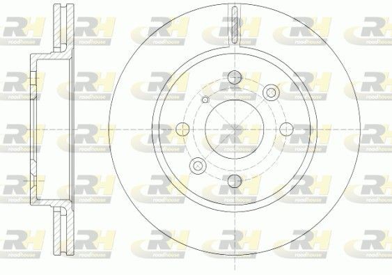 ROADHOUSE 6523.10: Bremžu diski Priekšējais tilts, Ø: 243mm, ventilējams, Ø: 243mm