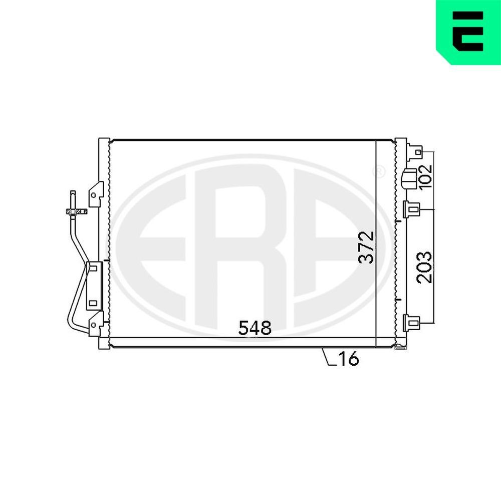 ERA 667038: Condenseur, climatisation sans déshydrateur