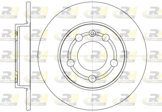 ROADHOUSE 6718.00: Bremsscheibe Hinterachse, Ø: 238,9mm, voll, Ø: 239mm