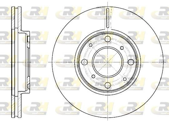 ROADHOUSE 6844.10: Bromsskiva framaxel, Ø: 239,6mm, ventilerad, Ø: 240mm