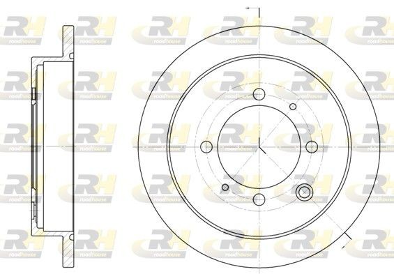 ROADHOUSE 6907.00: Remschijf Achteras, Ø: 263mm, volledig, Ø: 263mm