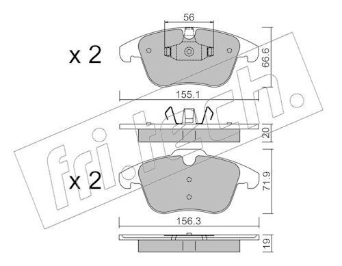 fri.tech. 691.0: Fékbetét készlet, tárcsafék