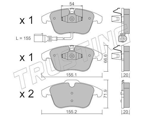 TRUSTING 691.1: Bromsbelägg