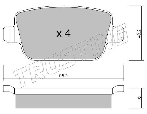 TRUSTING 796.0: Klocki hamulcowe