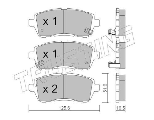 TRUSTING 809.1: Bromsbelägg