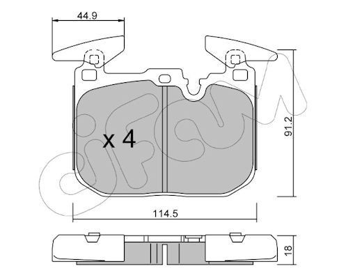 CIFAM 822-1015-0: Bremsbeläge