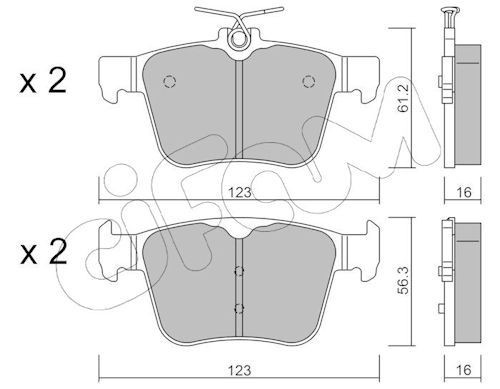 CIFAM 822-981-0: Bromsbelägg