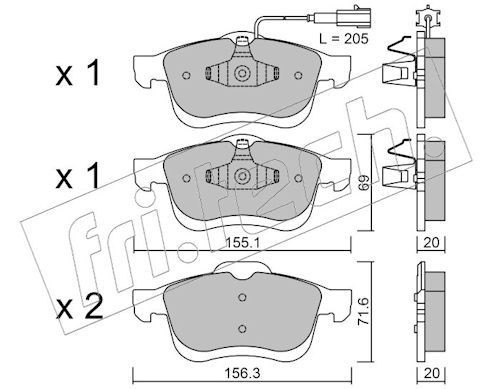fri.tech. 840.0: Bremsbeläge