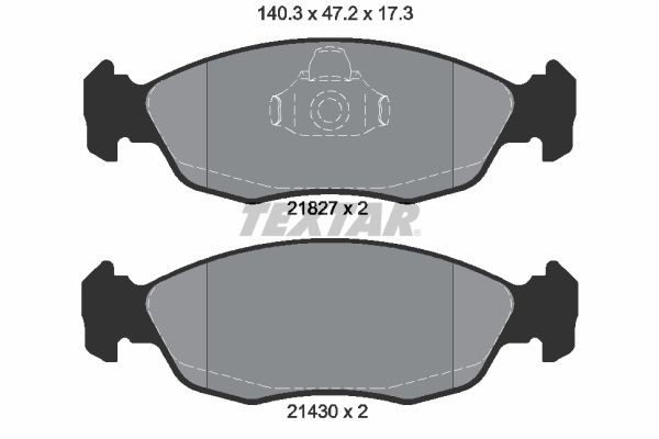 TEXTAR 89003700: Fék készlet, tárcsafék CERA TEC Ø: 247mm, belső hűtésű