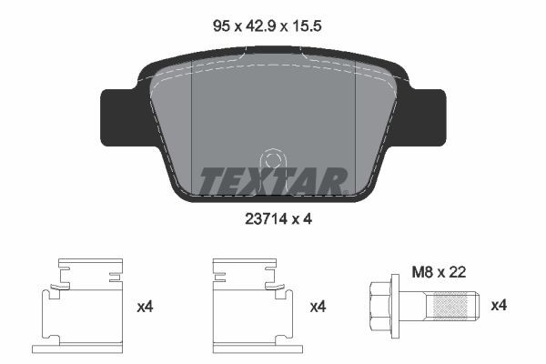 TEXTAR 89016400: Bremsscheiben und -beläge CERA TEC Ø: 251mm, voll