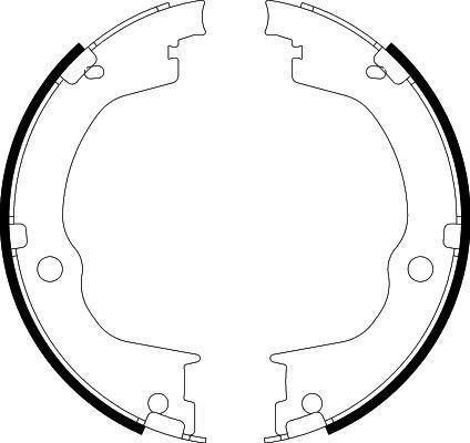 HELLA 8DA 355 050-791: Handbromsbackar utan handbomsspak