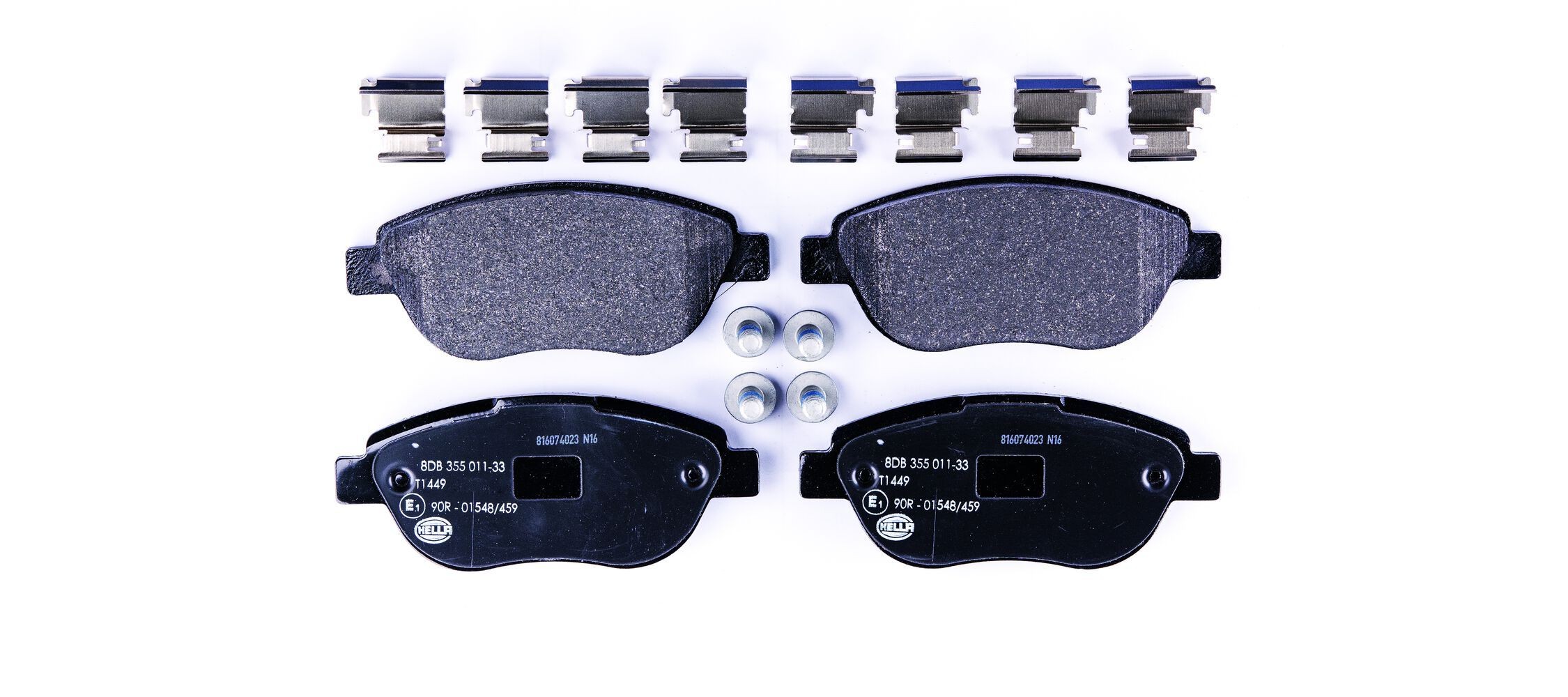 HELLA 8DB 355 011-331: Remblokken Met toebehoren, Met remzadelschroef