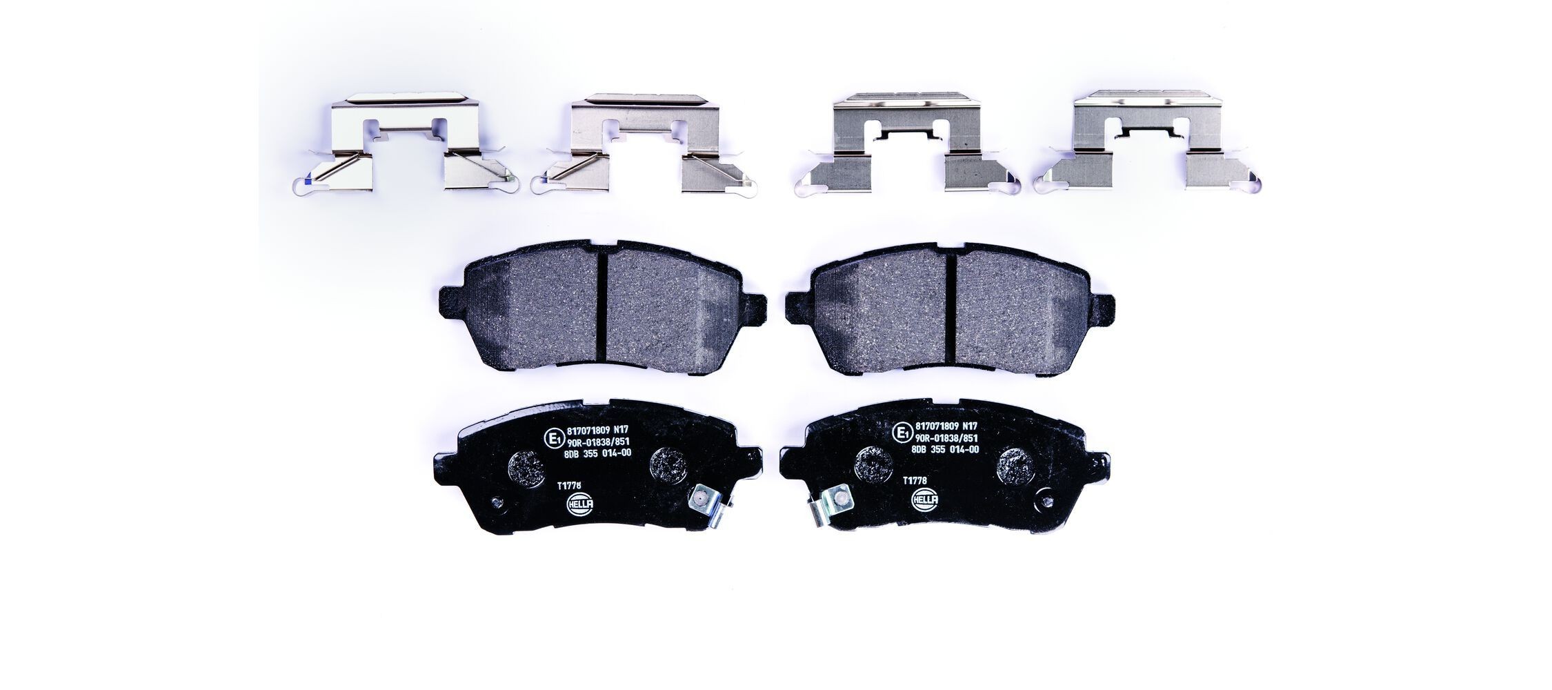 HELLA 8DB 355 014-001: Juego de pastillas de freno con accesorios