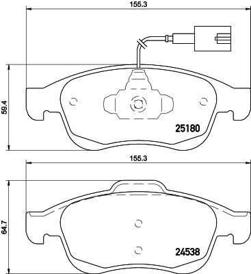 HELLA PAGID 8DB 355 015-521: Bremsbeläge
