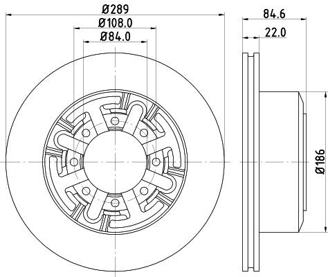 HELLA 8DB 355 020-451: Bremseklodser