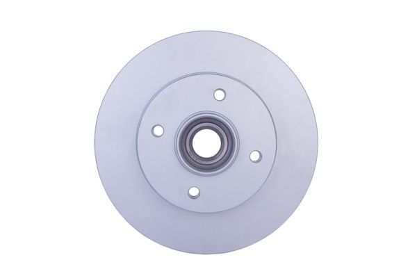 HELLA 8DD 355 123-281: Bromsskiva Ø: 249mm, full, Ø: 249mm, med axelmutter, belagd, med inbyggd magnetisk sensorring, med hjullager, utan hjulbultar, med hjulnav PRO