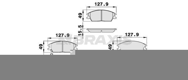 BRAXIS AB0044: Bromsbelägg