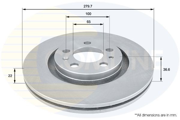COMLINE ADC1408V: Bremžu diski Platinum Plus Ø: 280mm, ar iekšējo ventilāciju, Ø: 280mm, pārklāts