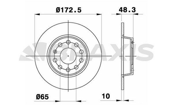 BRAXIS AE0071: Bremžu diski Ø: 271,8mm, pilnīgi