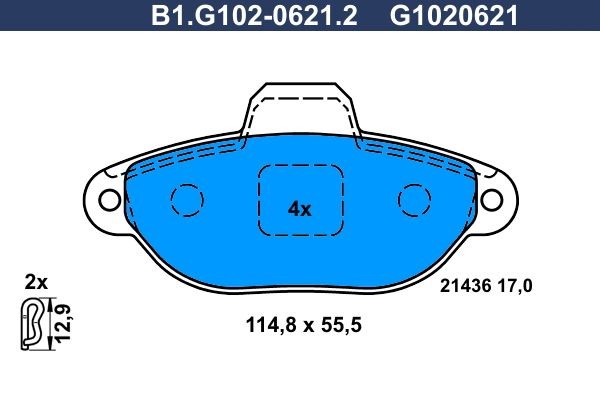 GALFER B1.G102-0621.2: Bremseklodser med tilbehør