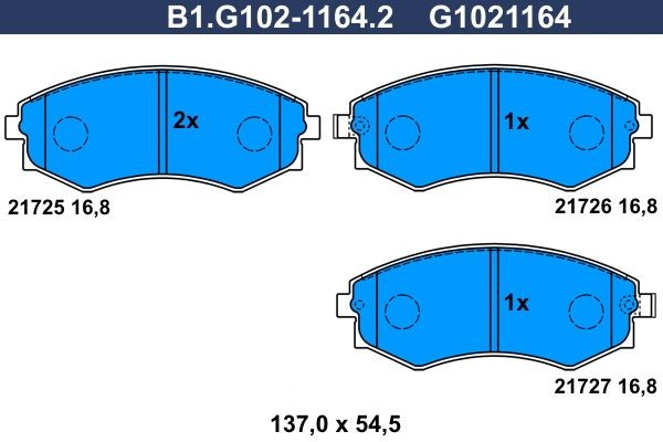 GALFER B1.G102-1164.2: Bremsbeläge