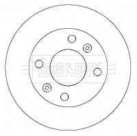 BORG & BECK BBD4342: Remschijf Ø: 257mm, Geventileerd, Ø: 257mm, Gecoat