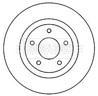 BORG & BECK BBD5261: Bremseskive Ø: 294mm, ventileret, Ø: 294mm, coatet
