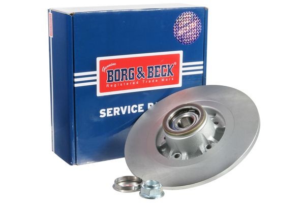 BORG & BECK BBD5840S: Bromsskiva Ø: 274mm, full, Ø: 274mm, belagd, med spår, med ABS-sensorring, med hjullager