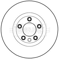 BORG & BECK BBD5981S: Bremžu diski Ø: 360mm, ventilējams, Ø: 360mm, pārklāts