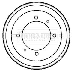 BORG & BECK BBR7153: Спирачен барабан 216mm