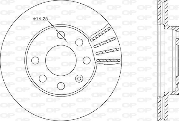 OPEN PARTS BDA1404.20: Bremsscheibe Vorderachse, Ø: 236mm, Belüftet, Ø: 236mm, mit Schrauben