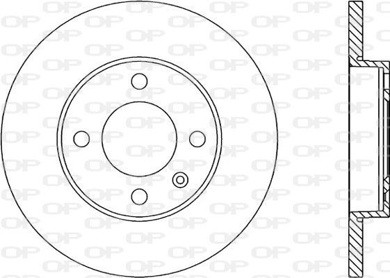 OPEN PARTS BDA1574.10: Bremsscheibe Vorderachse, Ø: 239mm, voll, Ø: 239mm, mit Schrauben