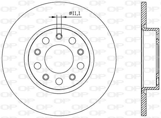 OPEN PARTS BDA2559.10: Bremsscheibe Hinterachse, Ø: 278mm, voll, Ø: 278mm