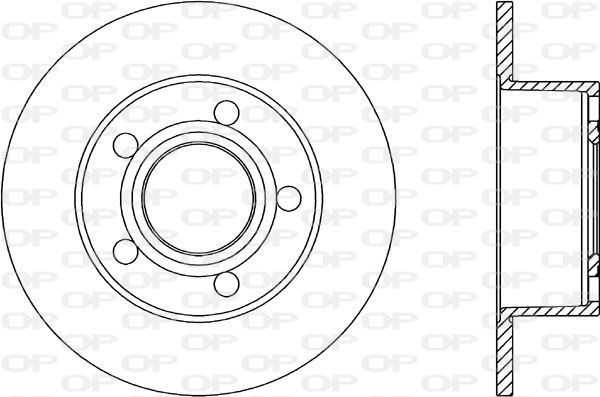 OPEN PARTS BDR1038.10: Disco de freno COATED Eje trasero, Ø: 245mm, macizo, Ø: 245mm, barnizado