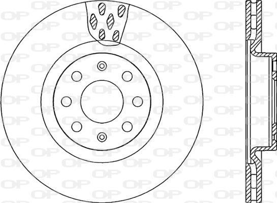 OPEN PARTS BDR2259.20: Disco freno COATED Assale anteriore, Ø: 284mm, ventilato, Ø: 284mm, verniciato, con bulloni/viti